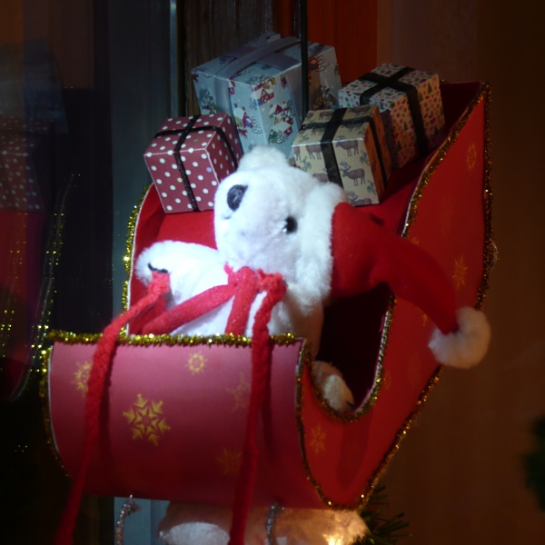 Santa Bear in his sleigh