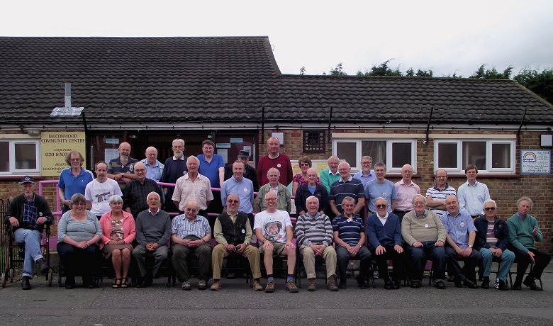 Club members outside Falconwood Community Centre at the the club’s 40th anniversary meeting on 18th June 2016
